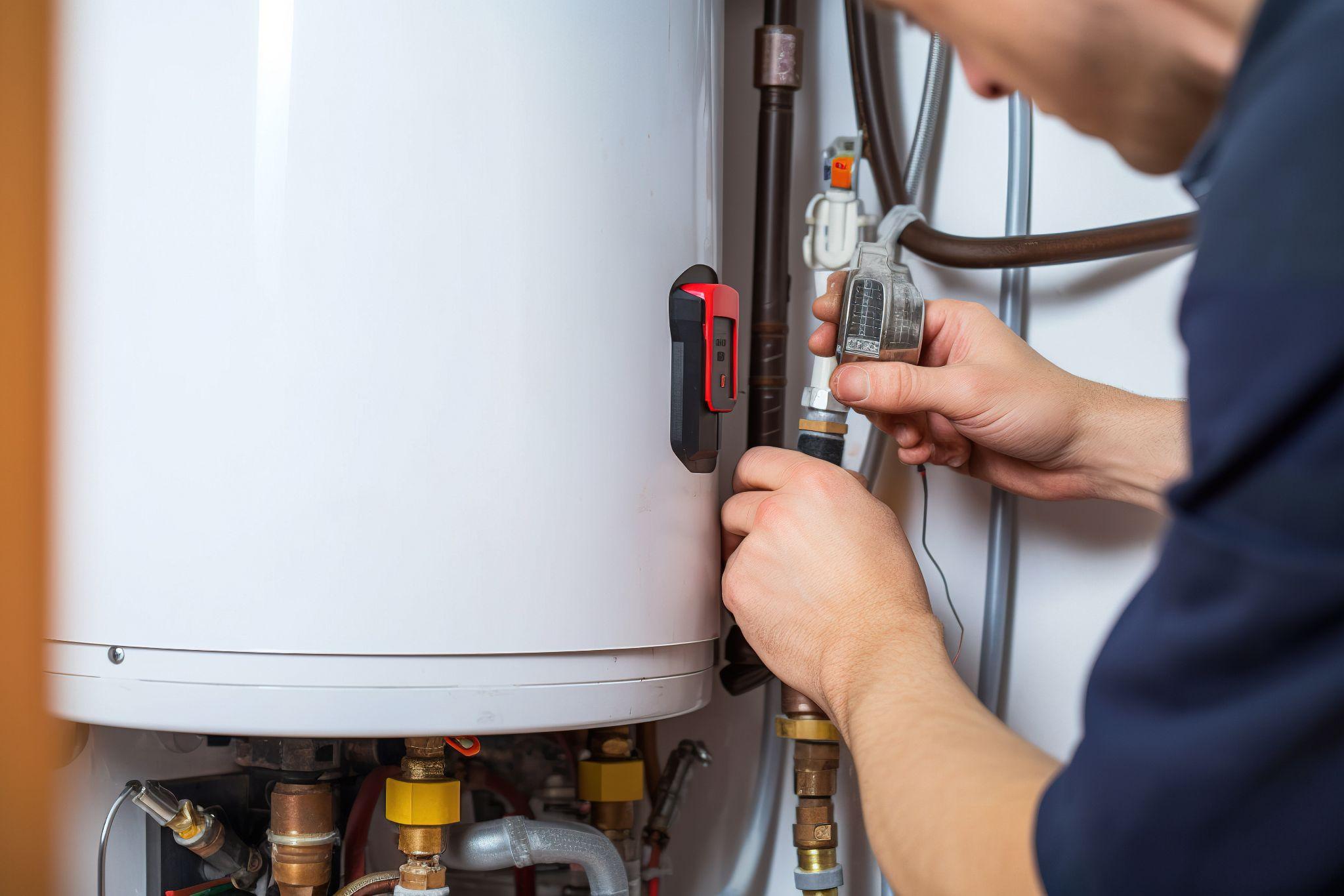 plumber-inspecting-a-water-heater-in-a-home